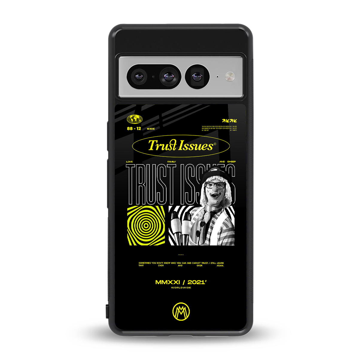 trust issues back phone cover | glass case for google pixel 7 pro