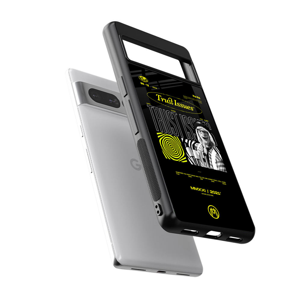 trust issues back phone cover | glass case for google pixel 7 pro