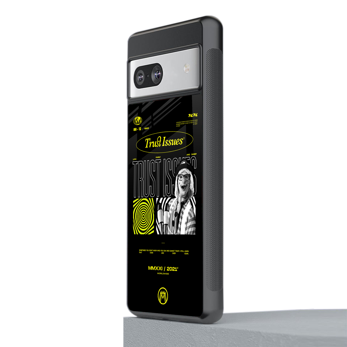 trust issues back phone cover | glass case for Google Pixel 7A