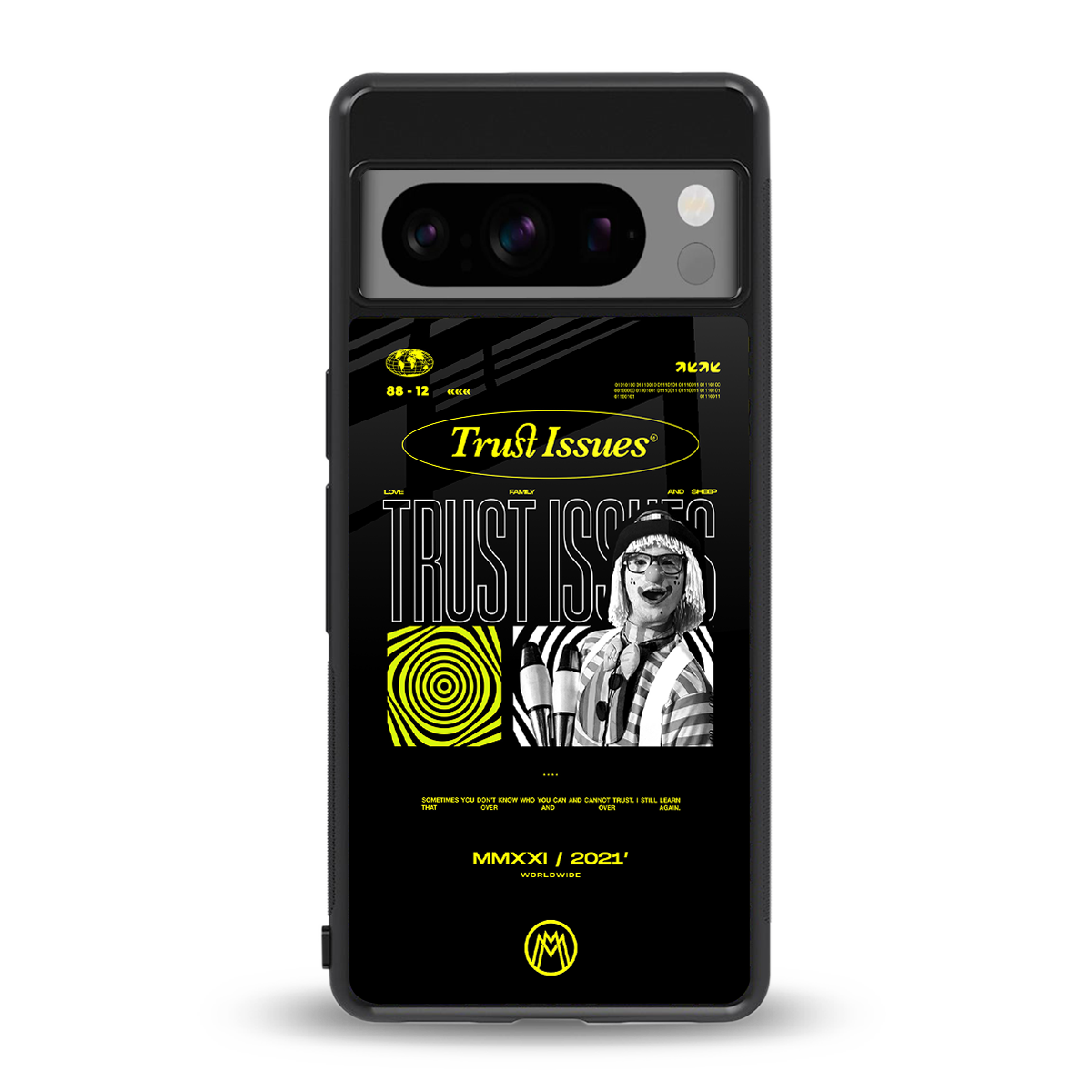 trust issues back phone cover | glass case for google pixel 8 pro