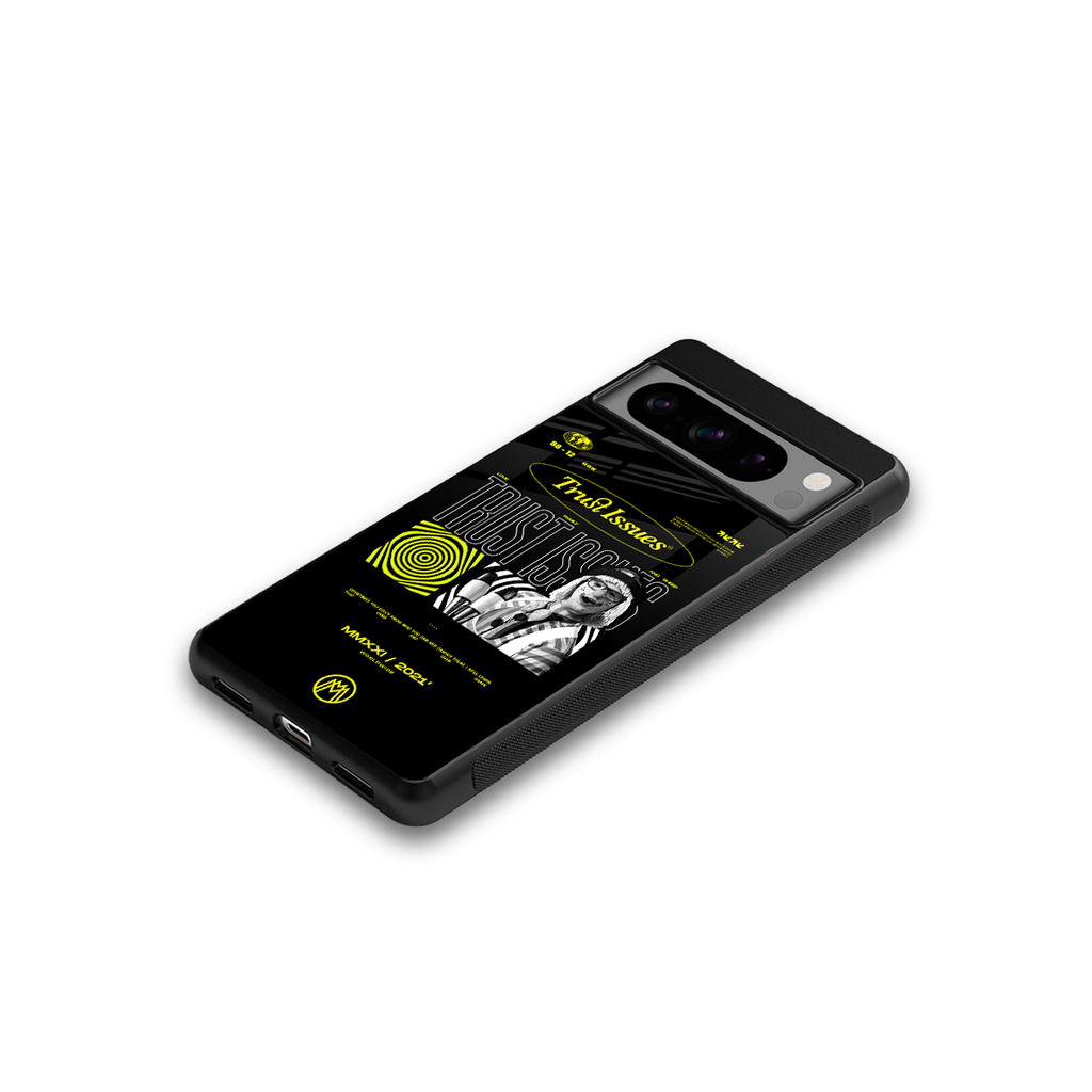 trust issues back phone cover | glass case for google pixel 8 pro