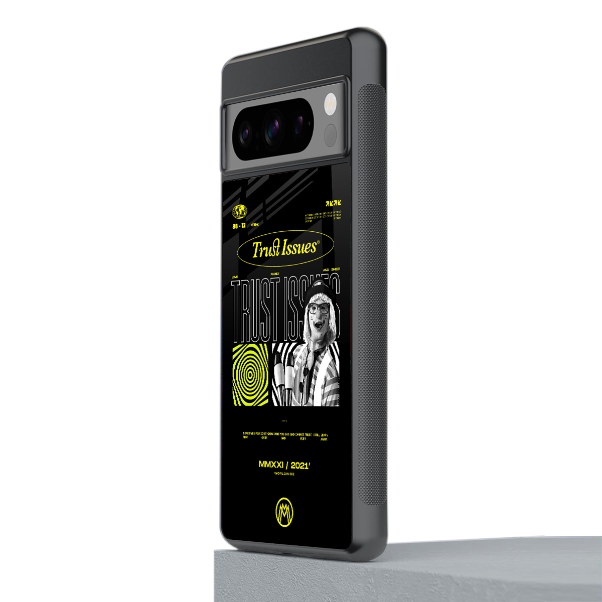 trust issues back phone cover | glass case for google pixel 8 pro