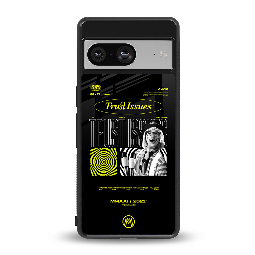 trust issues back phone cover | glass case for Google Pixel 8