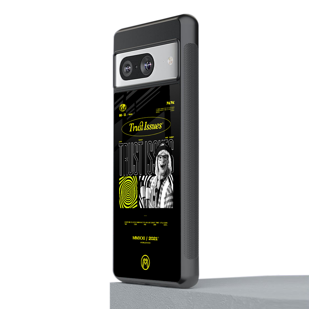 trust issues back phone cover | glass case for Google Pixel 8