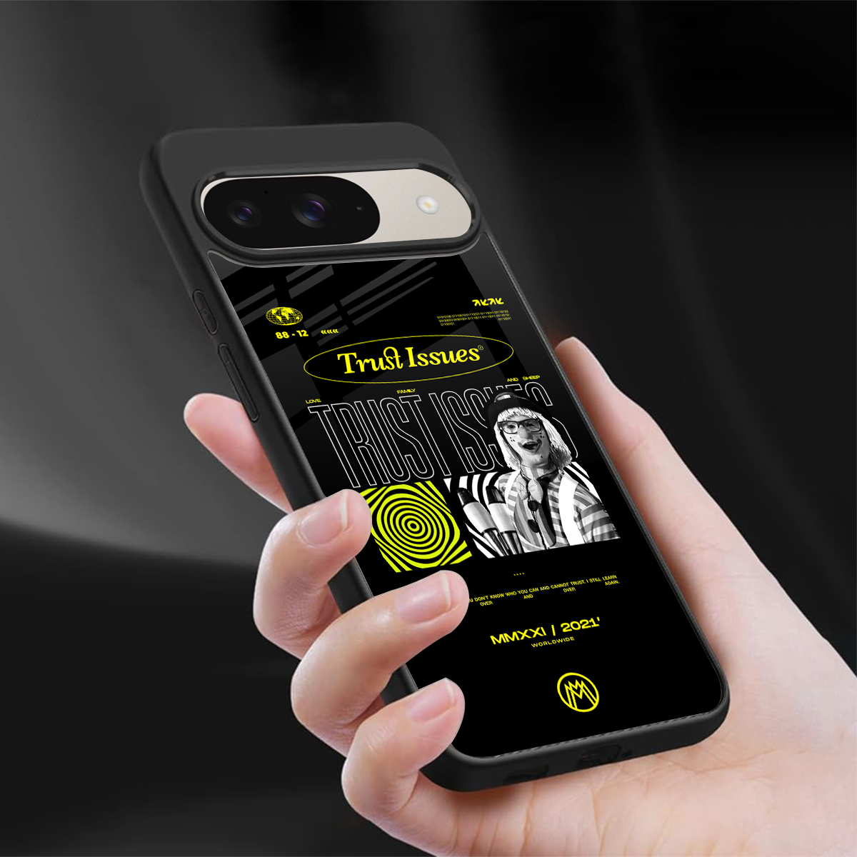 trust issues back phone cover | glass case for google pixel 9