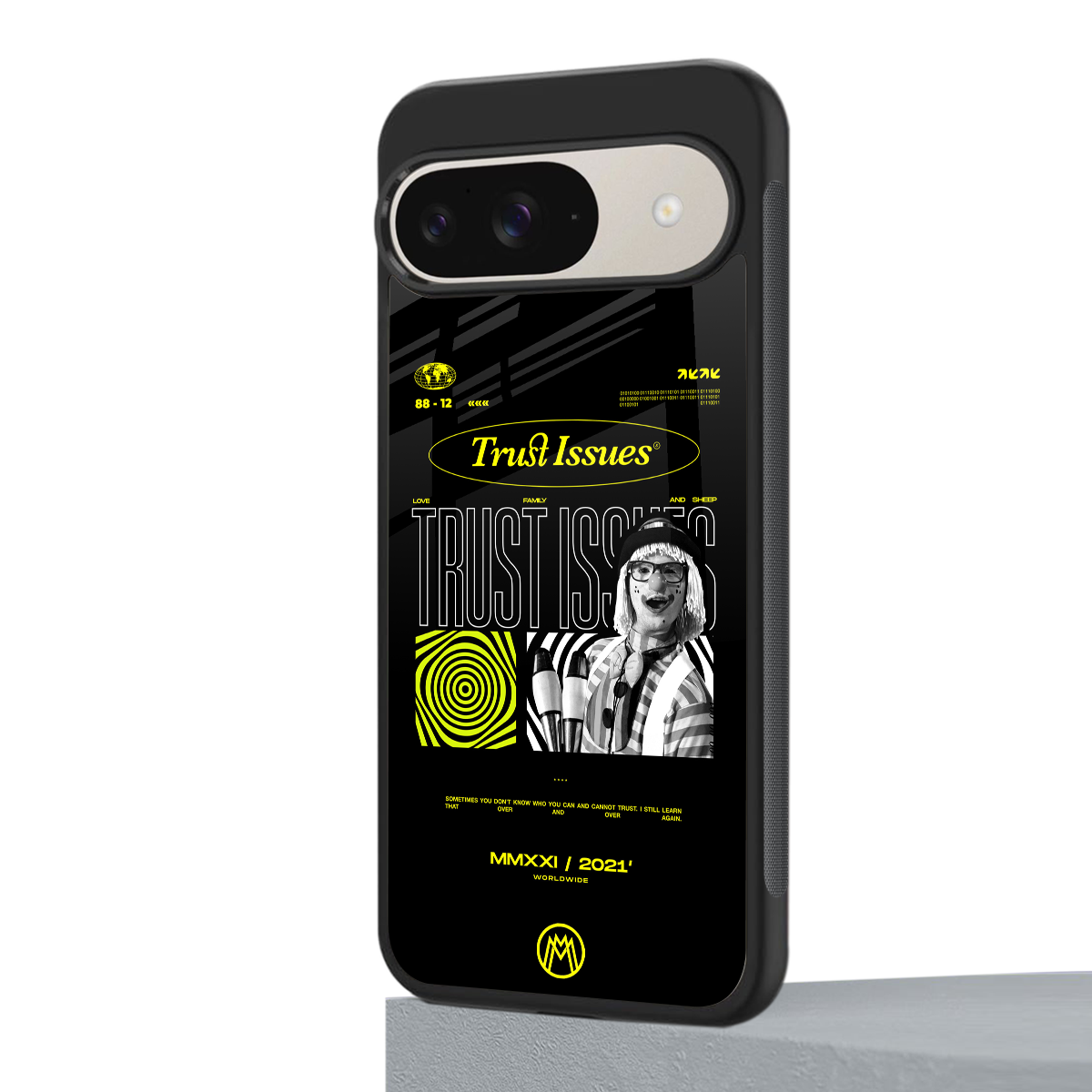trust issues back phone cover | glass case for google pixel 9