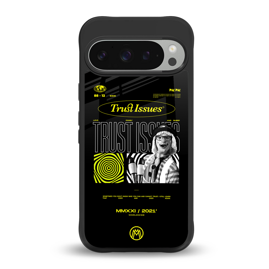 trust issues back phone cover | glass case for google pixel 9 pro