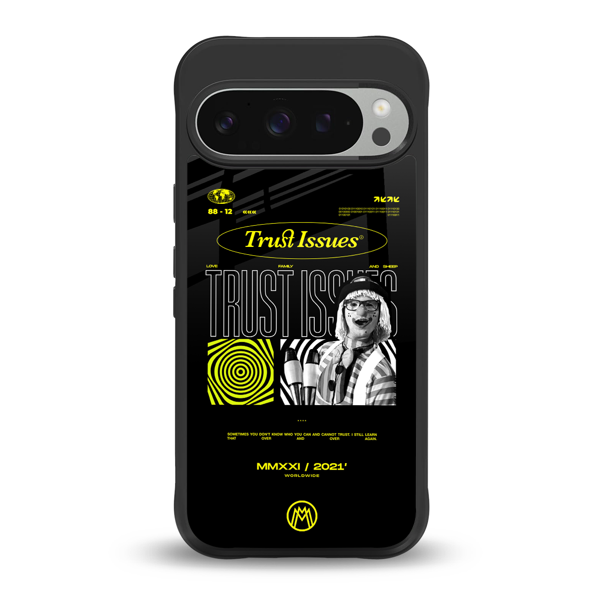 trust issues back phone cover | glass case for google pixel 9 pro xl