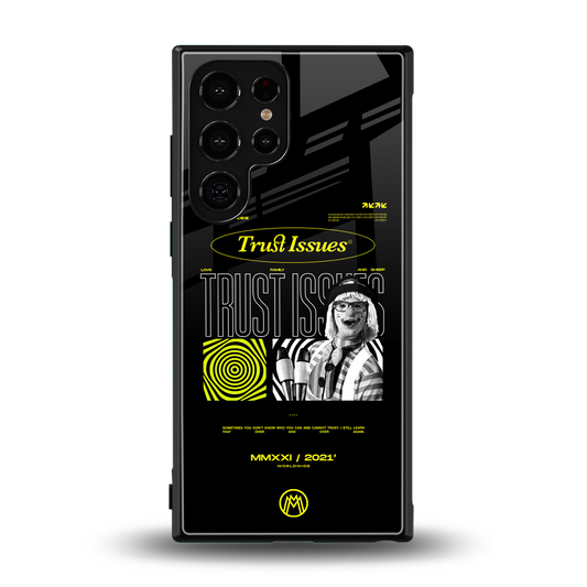 trust issues back phone cover | glass case for samsung galaxy s24 ultra