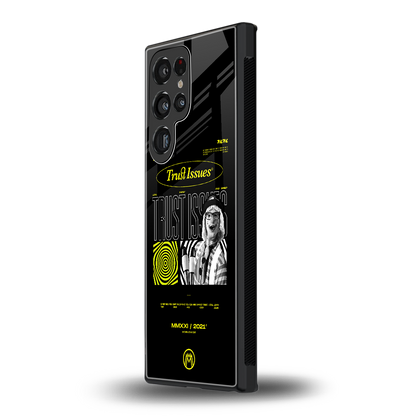 trust issues back phone cover | glass case for samsung galaxy s23 ultra