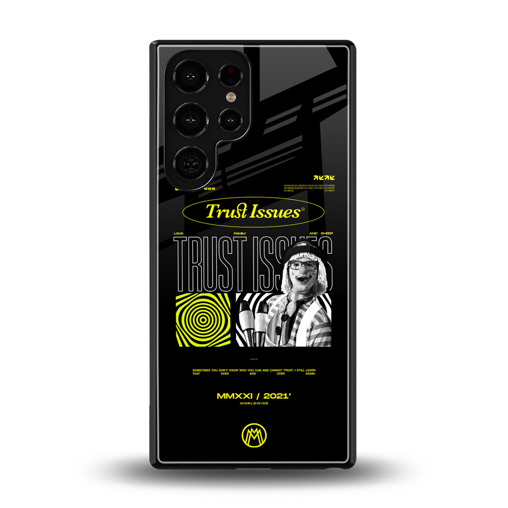 trust issues back phone cover | glass case for samsung galaxy s25 ultra