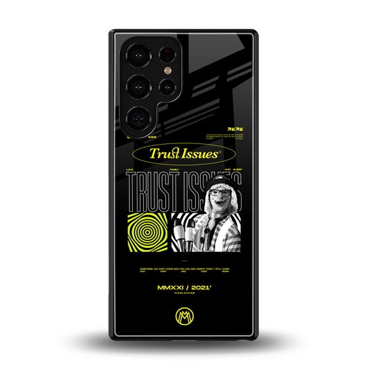 trust issues back phone cover | glass case for samsung galaxy s25 ultra