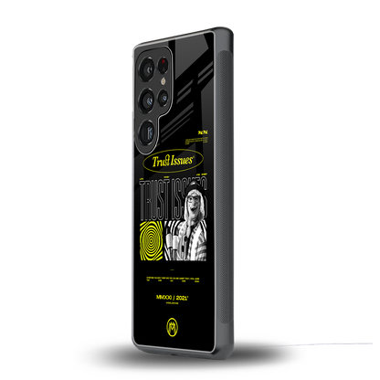 trust issues back phone cover | glass case for samsung galaxy s25 ultra