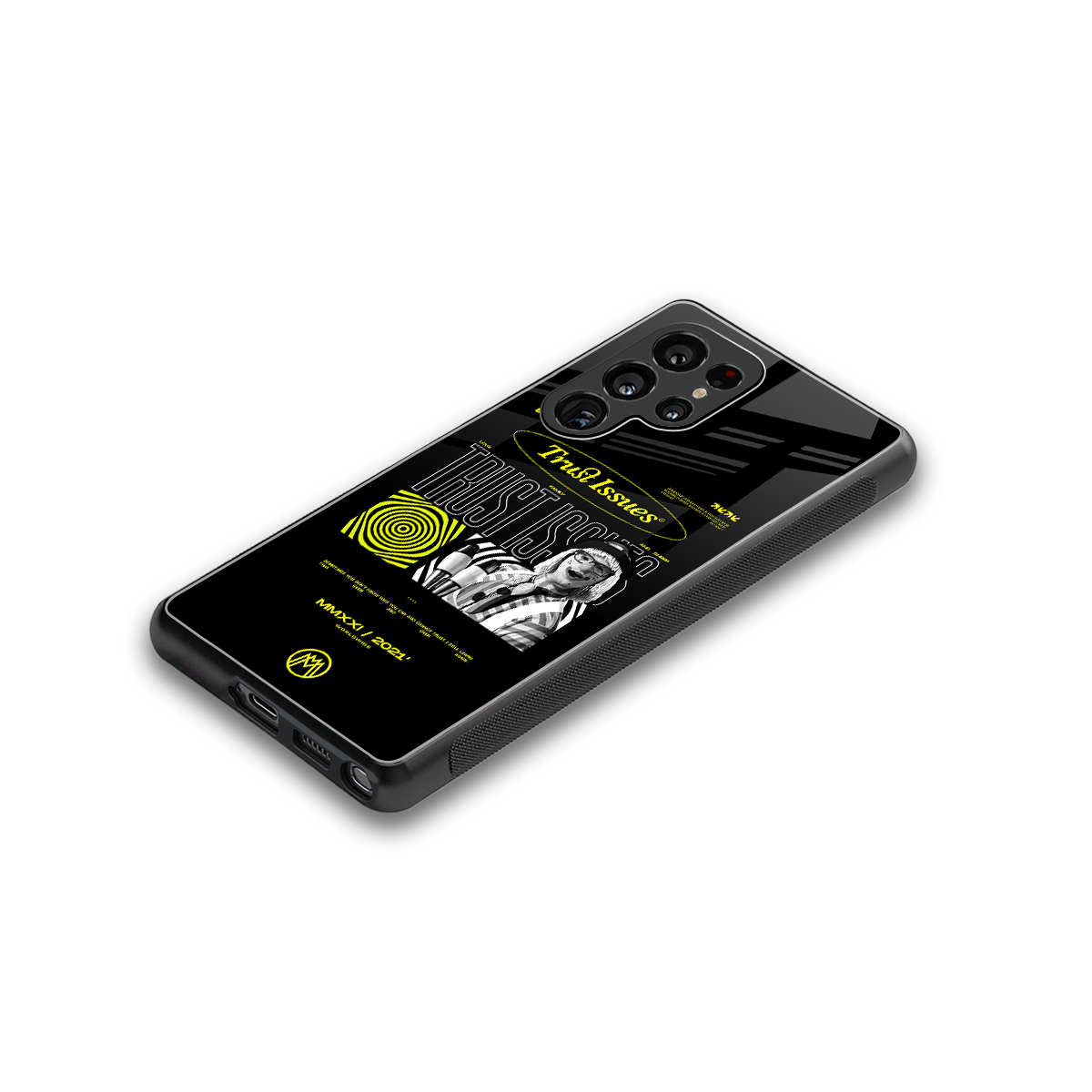 trust issues back phone cover | glass case for samsung galaxy s25 ultra