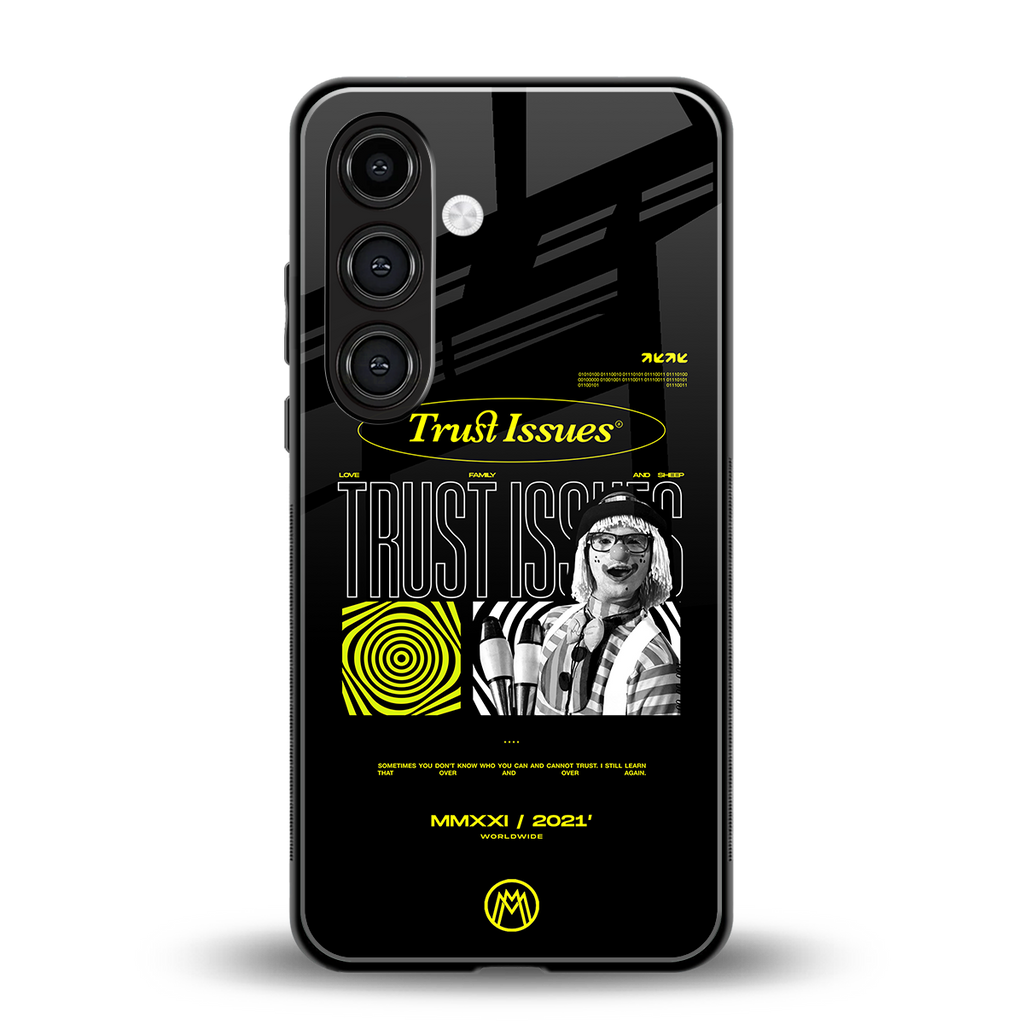 trust issues back phone cover | glass case for samsung galaxy s23 plus