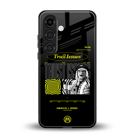trust issues back phone cover | glass case for samsung galaxy s23