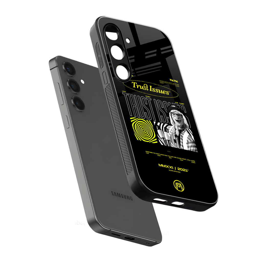 trust issues back phone cover | glass case for samsung galaxy s23 plus