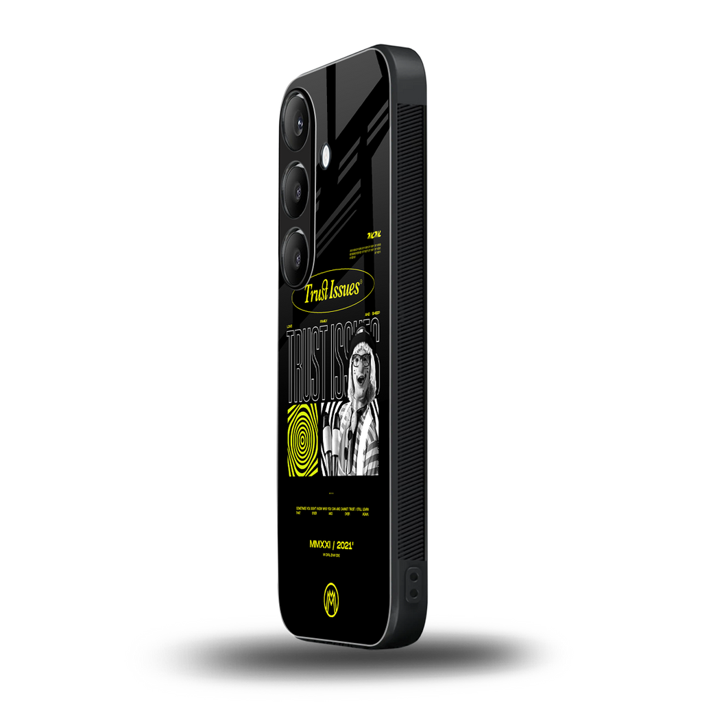 trust issues back phone cover | glass case for samsung galaxy s23 plus