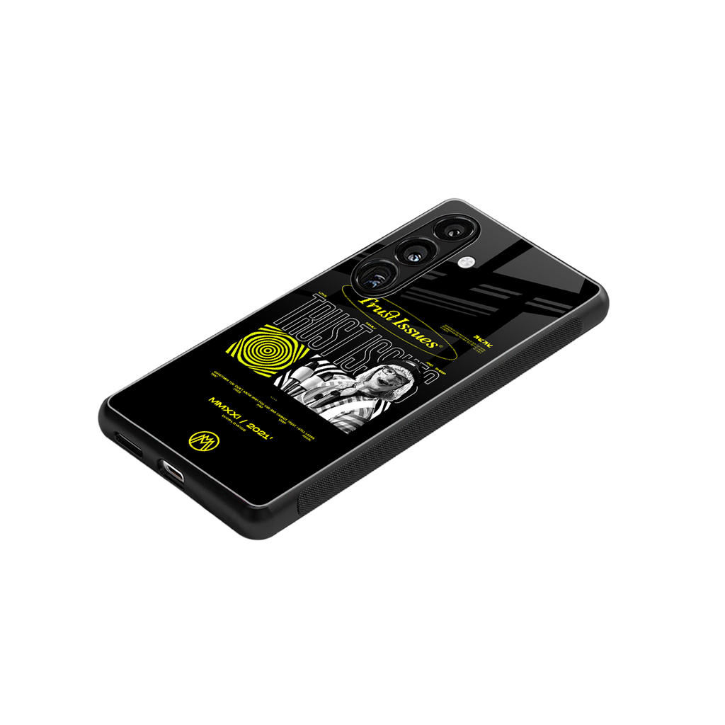 trust issues back phone cover | glass case for samsung galaxy s23 plus