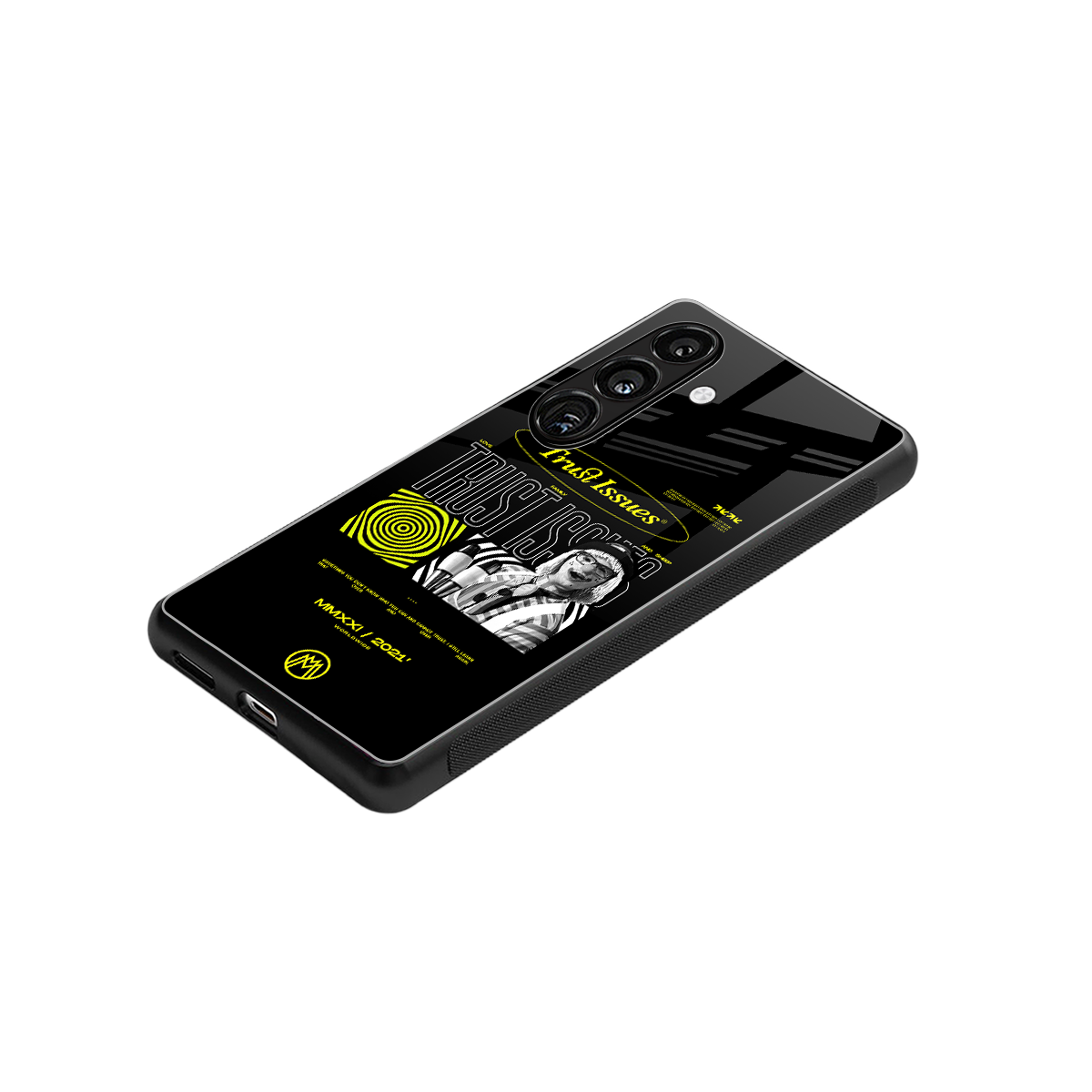 trust issues back phone cover | glass case for samsung galaxy s23 plus