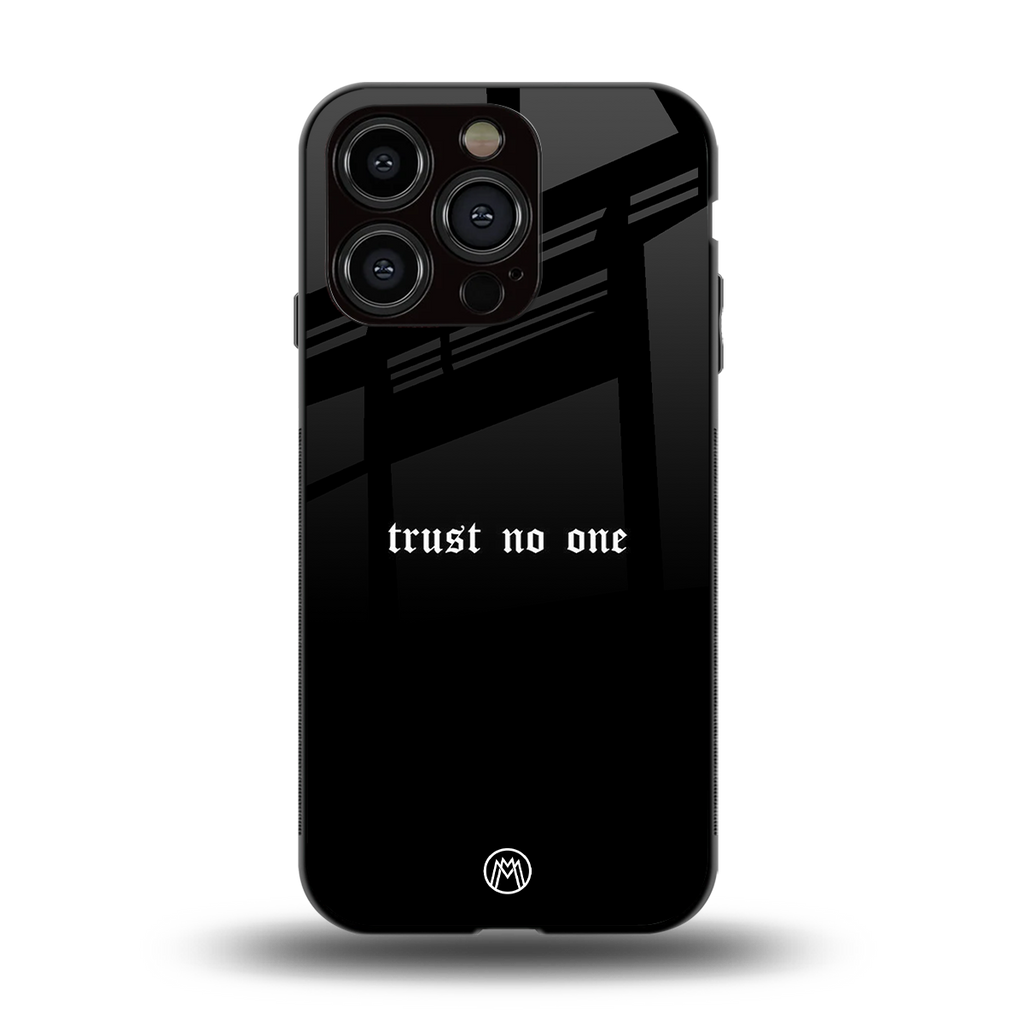 trust no one aesthetic quote back phone cover | glass case for iphone 13 pro