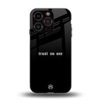 trust no one aesthetic quote back phone cover | glass case for iphone 13 pro