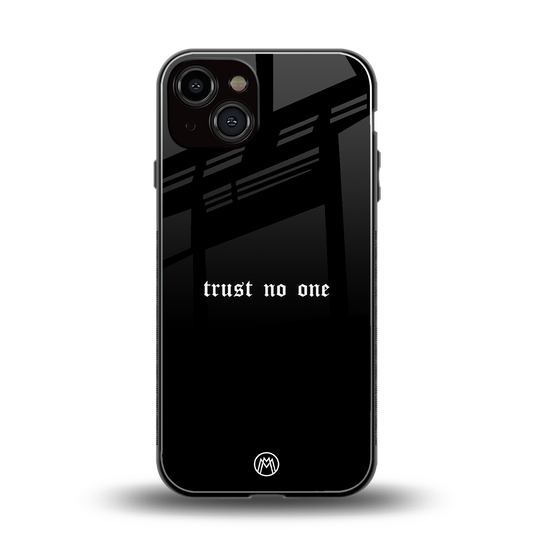 trust no one aesthetic quote back phone cover | glass case for iphone 13