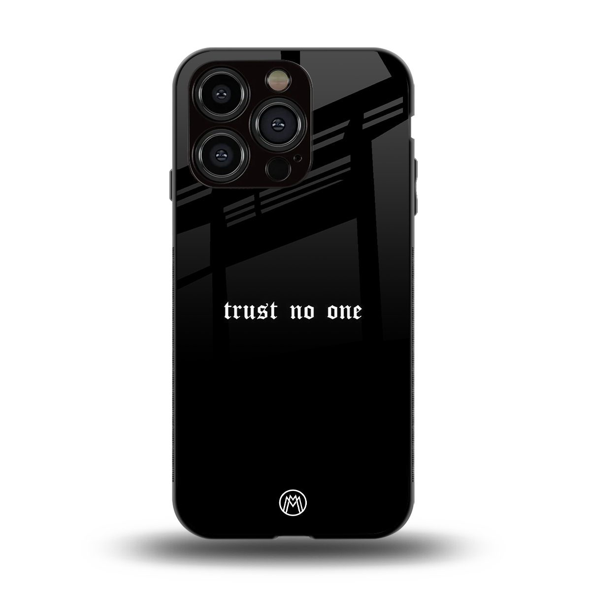 trust no one aesthetic quote back phone cover | glass case for iphone 15 pro