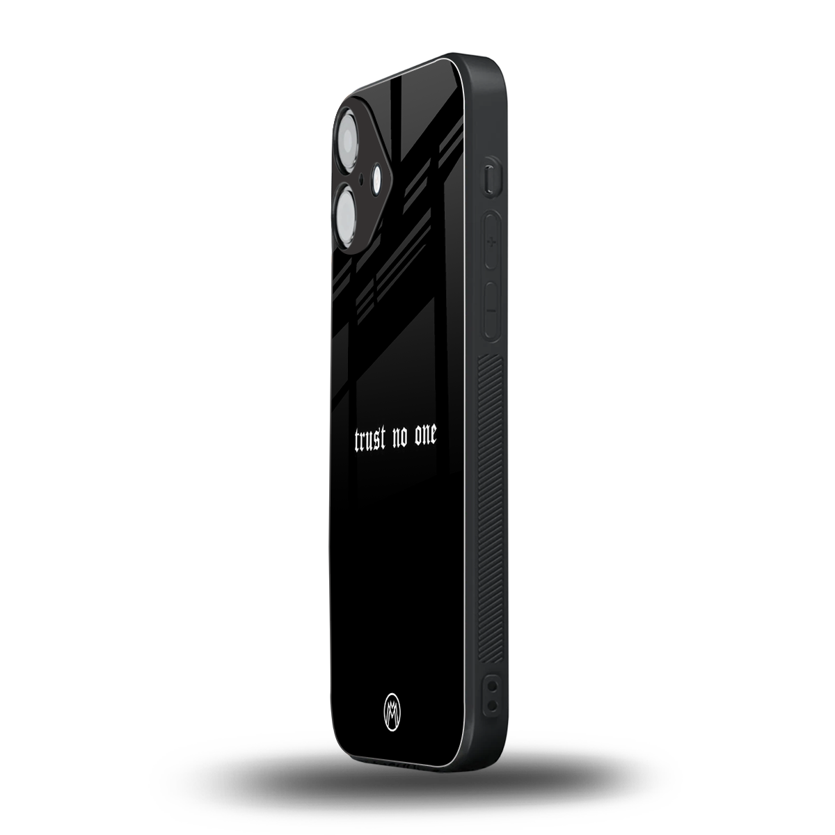 trust no one aesthetic quote back phone cover | glass case for iphone 16 plus