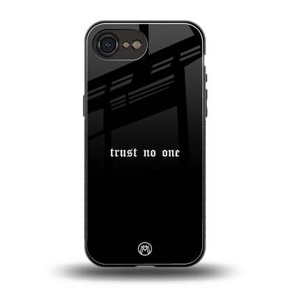 trust no one aesthetic quote back phone cover | glass case for iphone 16e