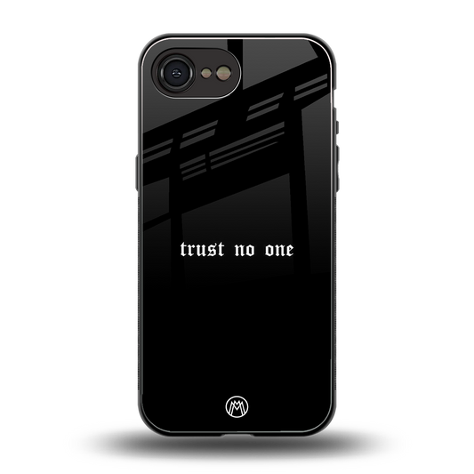 trust no one aesthetic quote back phone cover | glass case for iphone 16e