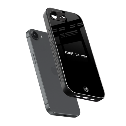 trust no one aesthetic quote back phone cover | glass case for iphone 16e