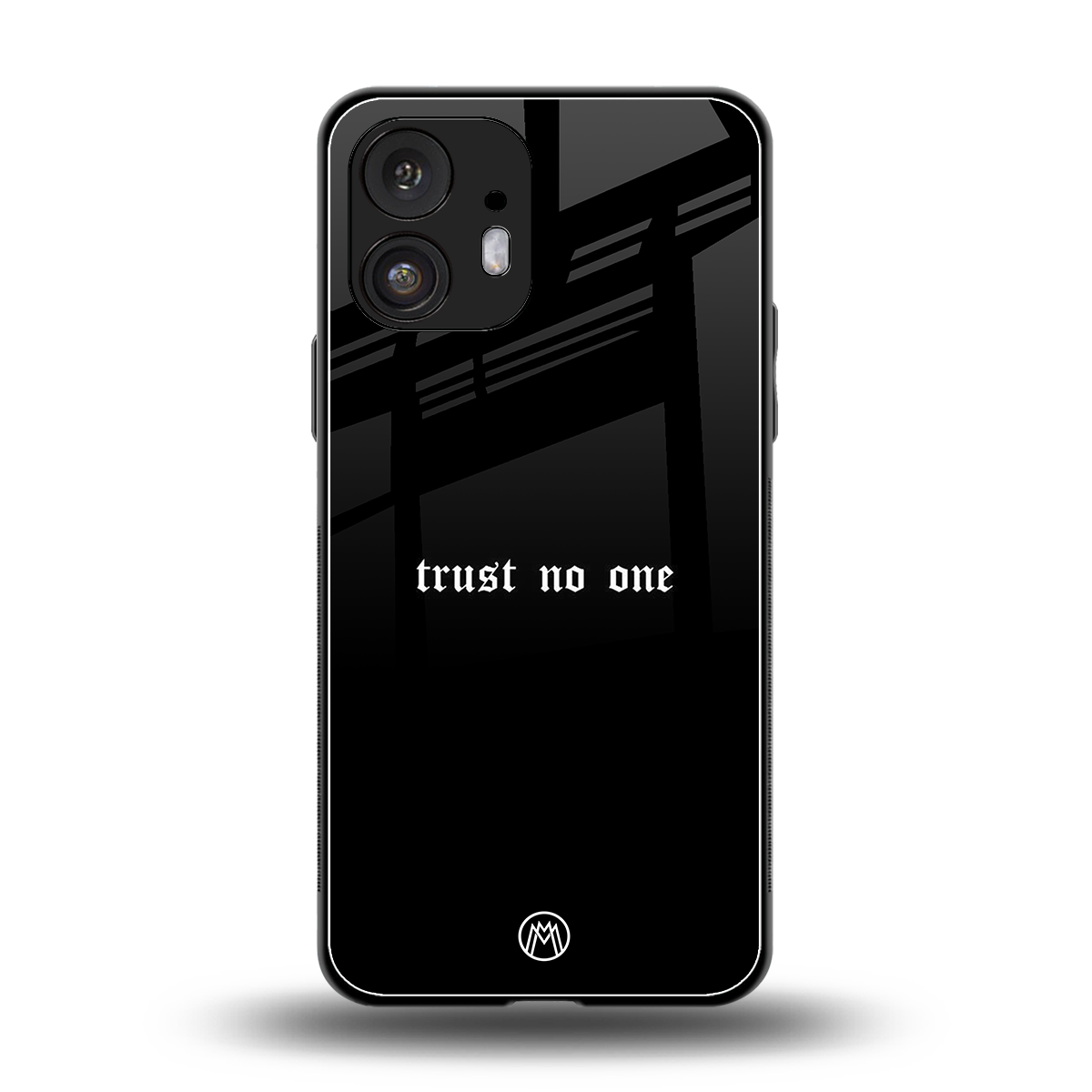 trust no one aesthetic quote back phone cover | glass case for nothing phone 2