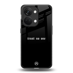 trust no one aesthetic quote back phone cover | glass case for oneplus nord 3