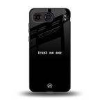 trust no one aesthetic quote back phone cover | glass case for oneplus nord 4