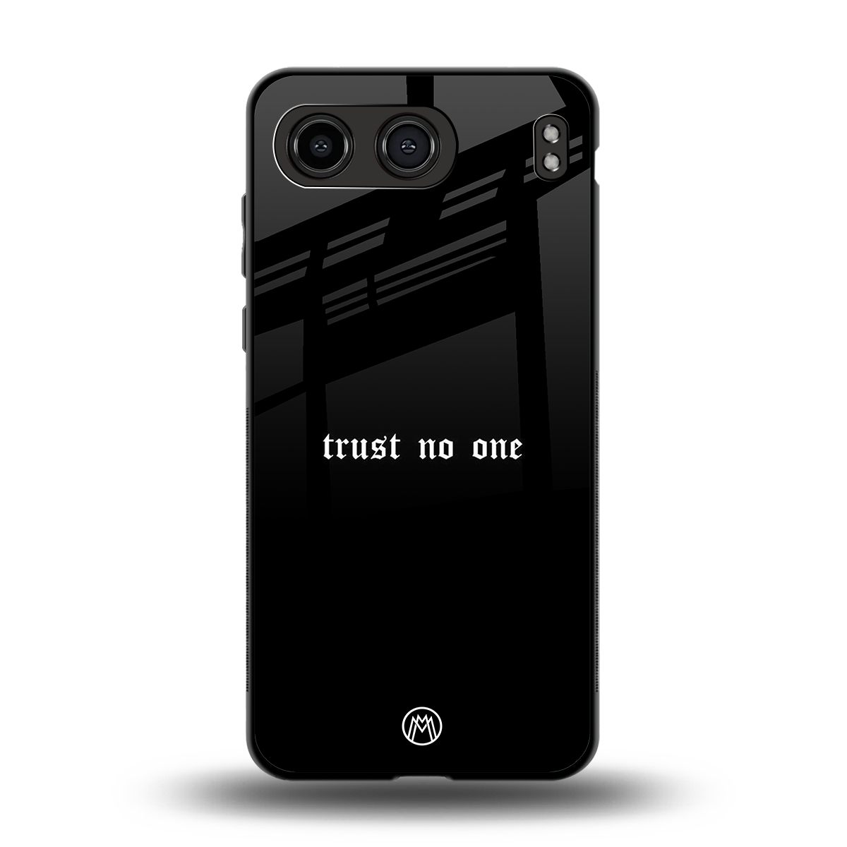 trust no one aesthetic quote back phone cover | glass case for oneplus nord 4