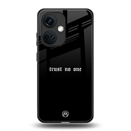 trust no one aesthetic quote back phone cover | glass case for oneplus nord ce 3