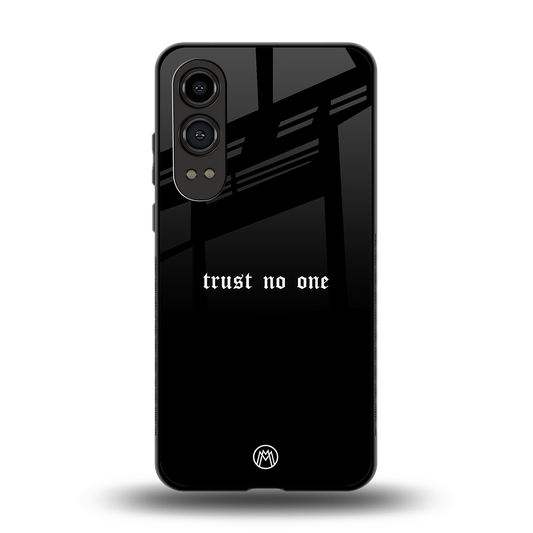 trust no one aesthetic quote back phone cover | glass case for oneplus nord ce 4 lite