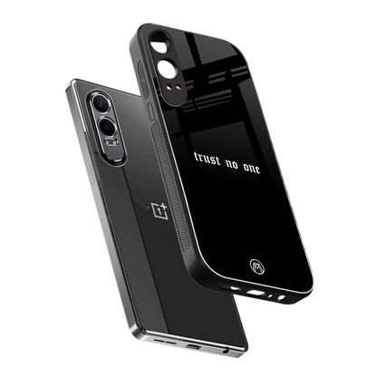 trust no one aesthetic quote back phone cover | glass case for oneplus nord ce 4 lite