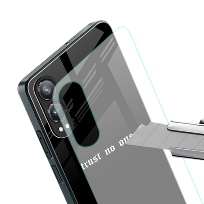 trust no one aesthetic quote back phone cover | glass case for oneplus nord ce 4 lite