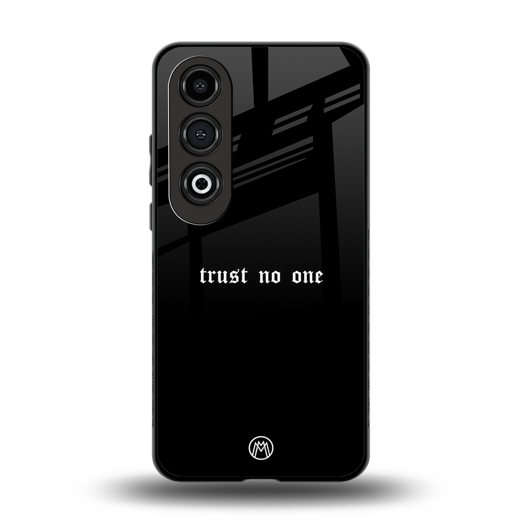 trust no one aesthetic quote back phone cover | glass case for oneplus nord ce 4