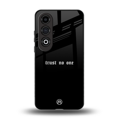 trust no one aesthetic quote back phone cover | glass case for oneplus nord ce 4