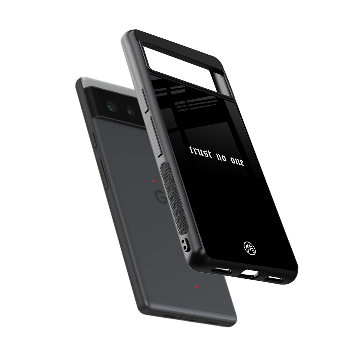 trust no one aesthetic quote back phone cover | glass case for google pixel 6