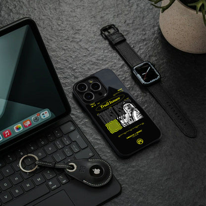 trust issues back phone cover | glass case for iphone 15