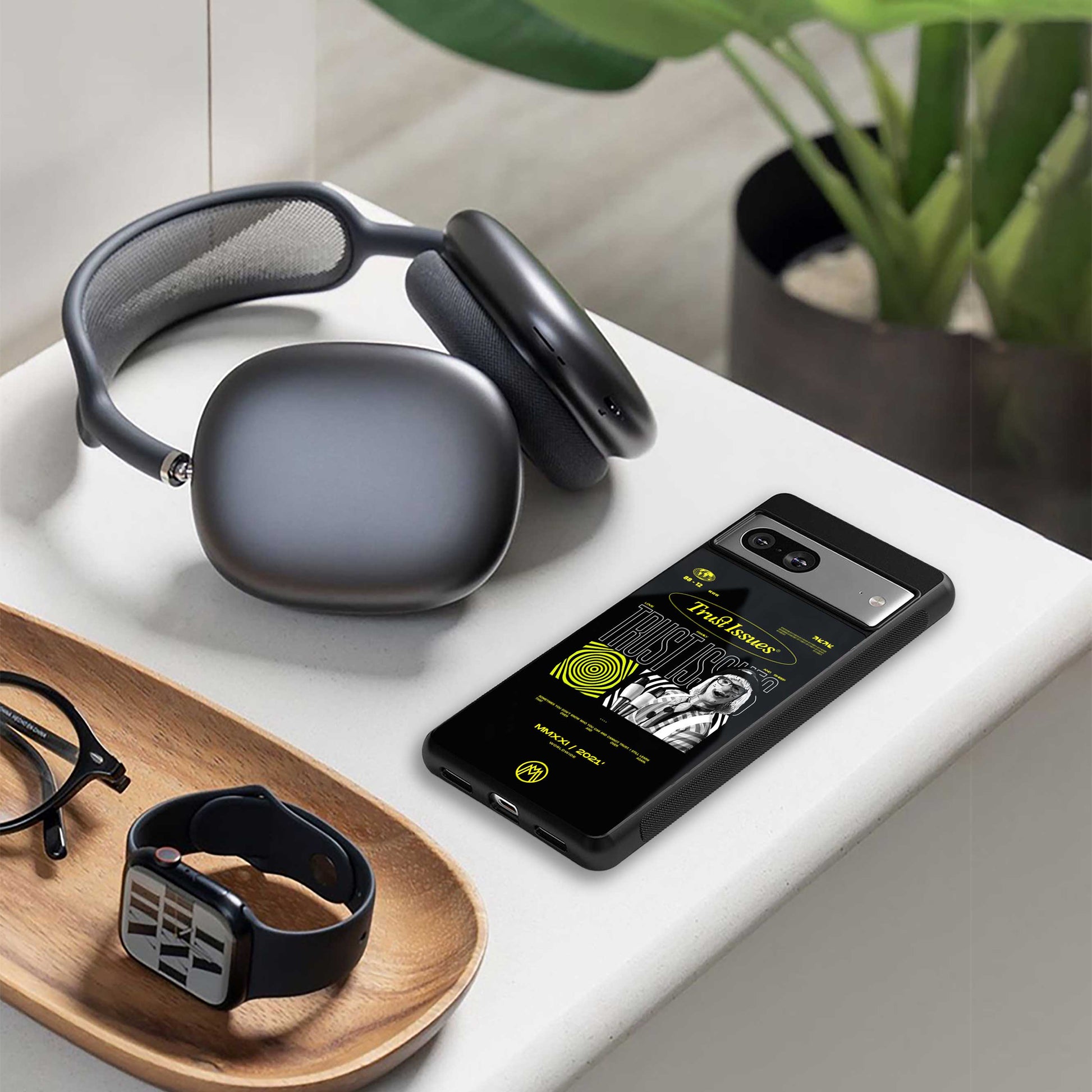 trust issues back phone cover | glass case for samsung galaxy s23 ultra