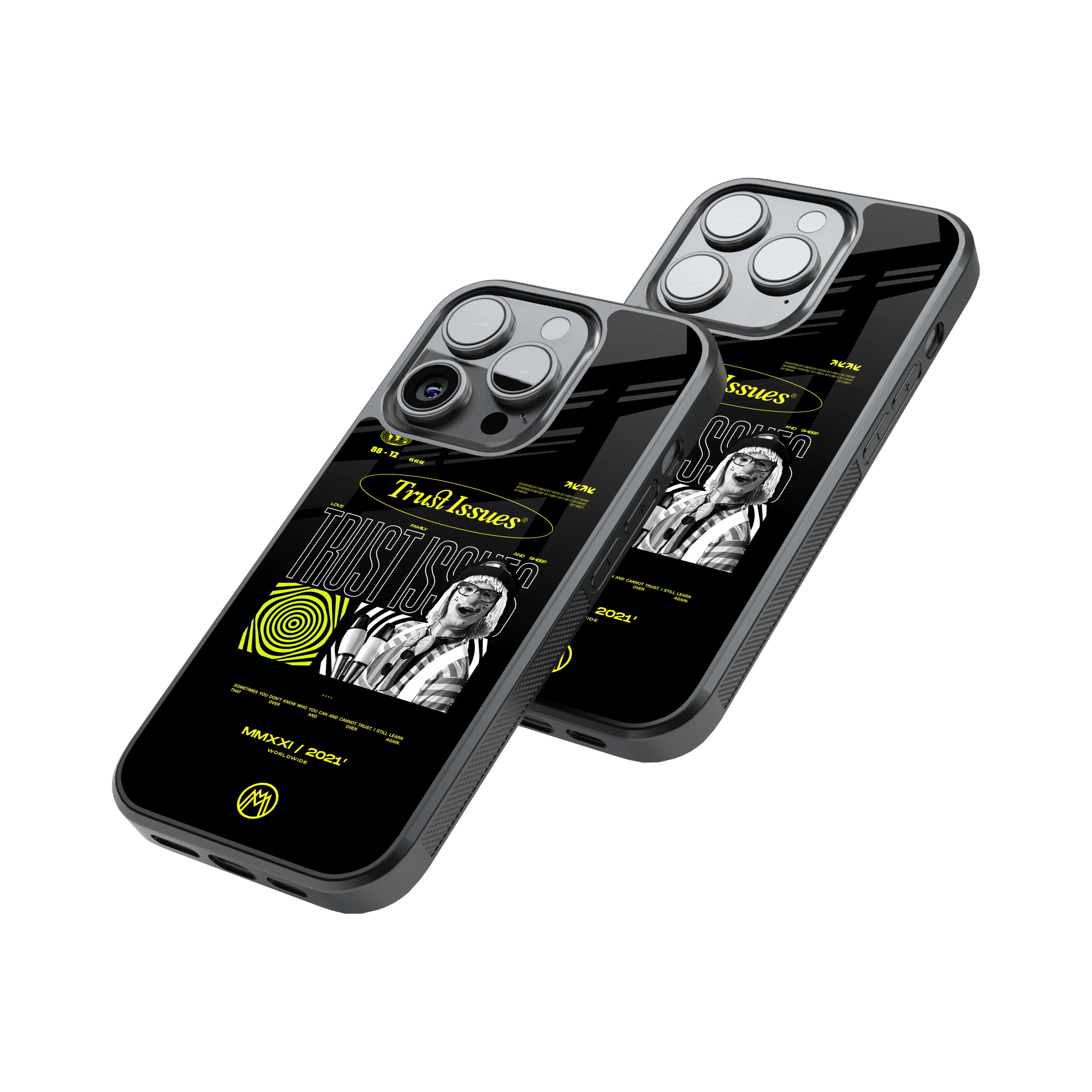 Protective Glass Back Phone Case Compatible with iPhone, Samsung, OnePlus, Pixel & More