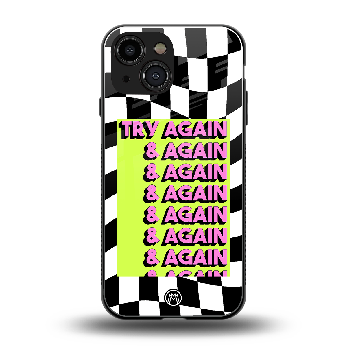 try again back phone cover | glass case for iphone 13 mini
