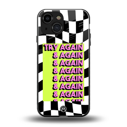 try again back phone cover | glass case for iphone 13 mini