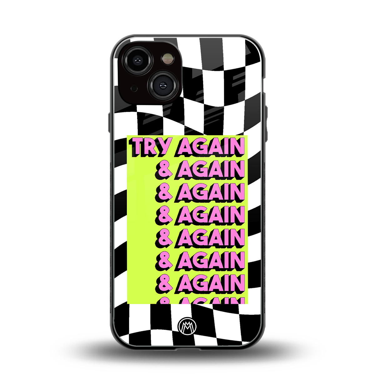 try again back phone cover | glass case for iphone 13