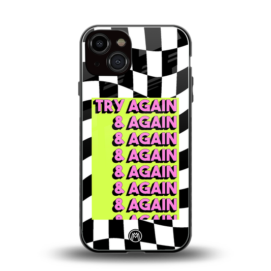 try again back phone cover | glass case for iphone 13